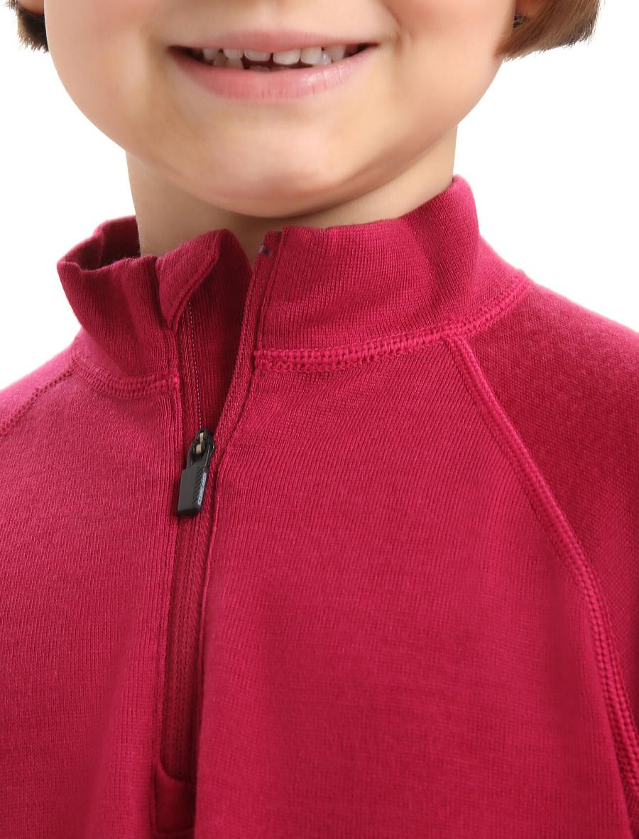 Long Sleeve Icebreaker Merino 260 Tech Half Zip Thermal Top Enfant Rose | FR 1939SGLO